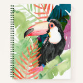 Toucan-portret met tropische bladeren notitieboek (Voorkant)