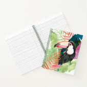 Toucan-portret met tropische bladeren notitieboek (Binnen)