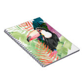 Toucan-portret met tropische bladeren notitieboek (Rechterzijde)