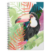 Toucan-portret met tropische bladeren notitieboek (Voorkant)