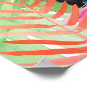 Toucan-portret met tropische bladeren poster (Hoek)