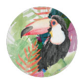Toucan-portret met tropische bladeren snijplank (Voorkant)