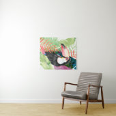 Toucan-portret met tropische bladeren wandkleed (In Situ (horizontaal))