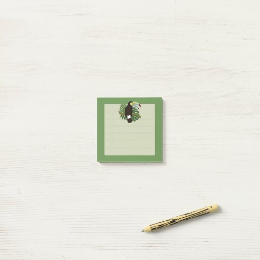Toucan Post-it® Notes (Op bureau)