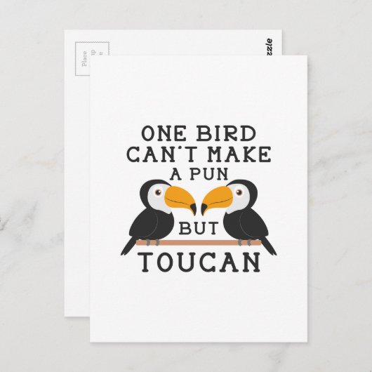 Toucan Pun Briefkaart (Voorkant / Achterkant)