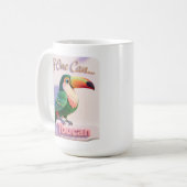 Toucan Pun Motivational Funny 3D Art Koffiemok (Voorkant links)