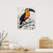 Toucan Ramphastos Illustratie  Art Print (Keuken)