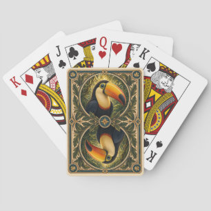 Toucan Regenwoud Bladerdak Aquarel GeoSaga Pokerkaarten