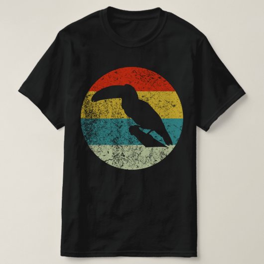 toucan retro silhouette 70s t-shirt (Design voorkant)