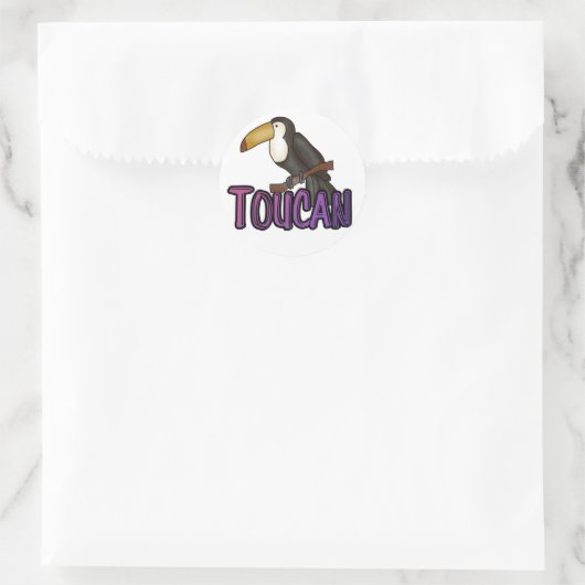 TOUCAN RONDE STICKER (Tas)