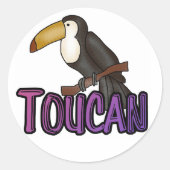 TOUCAN RONDE STICKER (Voorkant)