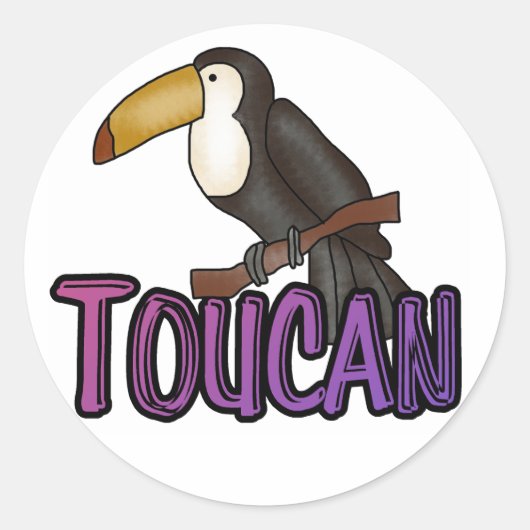 TOUCAN RONDE STICKER (Voorkant)