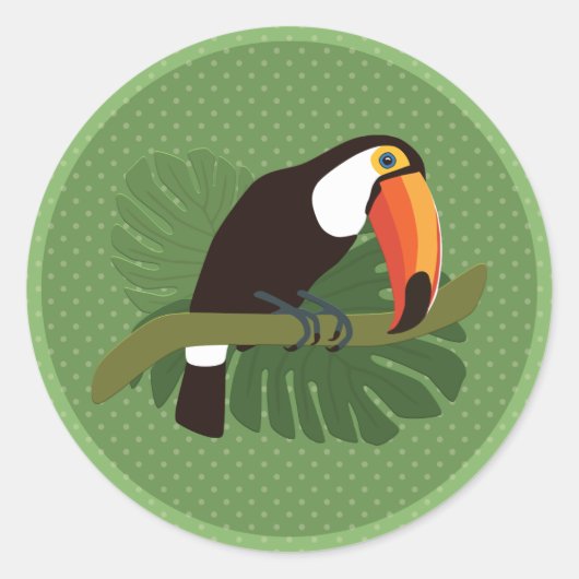 Toucan Ronde Sticker (Voorkant)