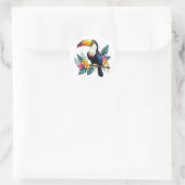 toucan ronde sticker (Tas)