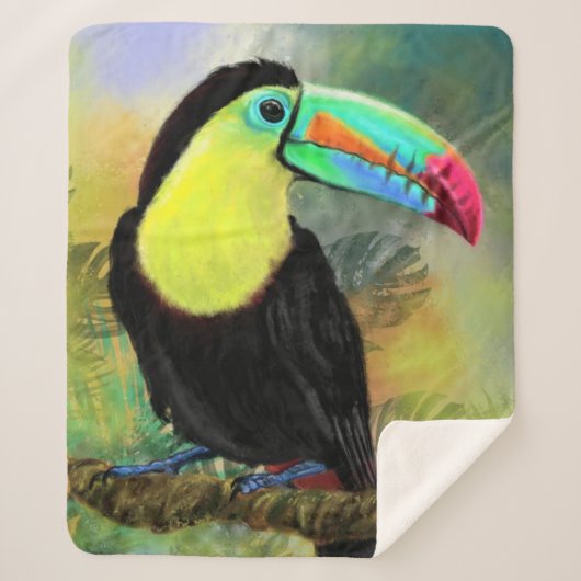 Toucan Sherpa Blanket Deken (Voorkant)