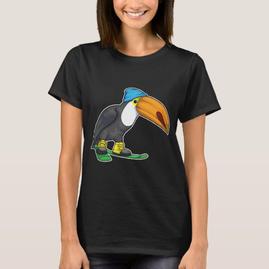 Toucan Skiën Wintersport T-shirt (Voorkant)