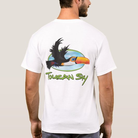 Toucan Sky voor en achter T-shirt (Achterkant)