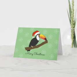 Toucan Sneeuwvlokken Kerstmis Feestdagen Kaart