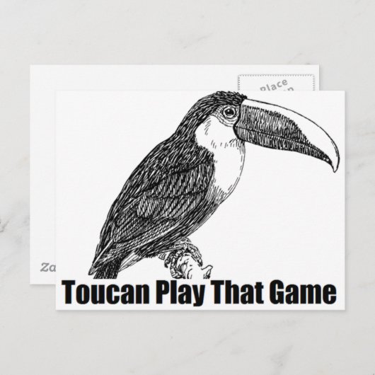 Toucan Speel dat spel Briefkaart (Voorkant / Achterkant)