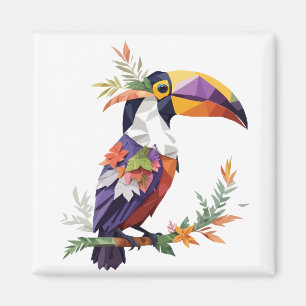 Toucan speels Schattig leuk dier kleurrijk vrolijk Magneet