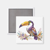 Toucan speels Schattig leuk dier kleurrijk vrolijk Magneet (Voorkant / Achterkant)
