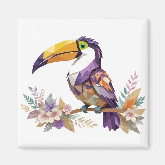 Toucan speels Schattig leuk dier kleurrijk vrolijk Magneet (Voorkant)