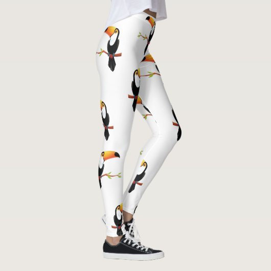 Toucan Swainson Black Color Leggings (Rechts)