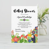 Toucan Tropical Baby shower Kaart (Staand voorkant)