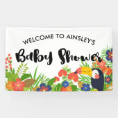 Toucan Tropical Baby shower Spandoek (Horizontaal)