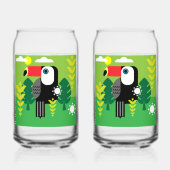 Toucan Tropical Bird Blikvorm Glas (Voorkant)