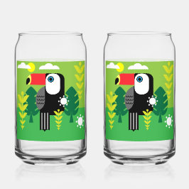 Toucan Tropical Bird Blikvorm Glas