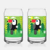 Toucan Tropical Bird Blikvorm Glas (Achterkant)