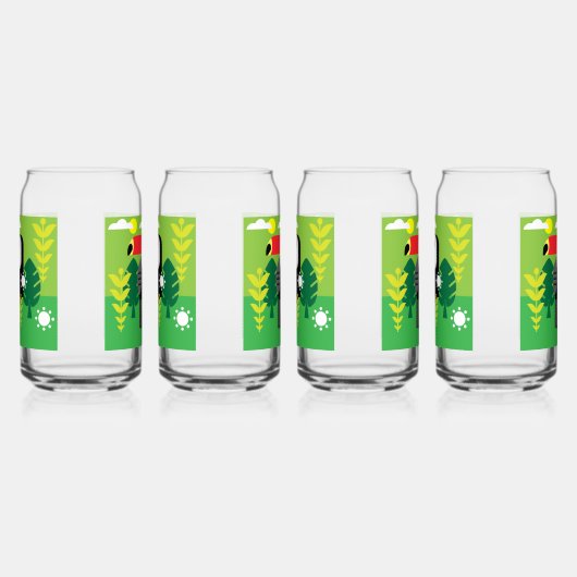 Toucan Tropical Bird Blikvorm Glas (Rechts)