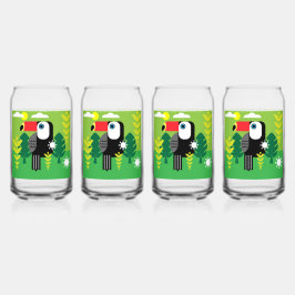 Toucan Tropical Bird Blikvorm Glas