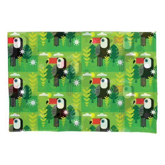 Toucan Tropical Bird Kussensloop (Voorkant)