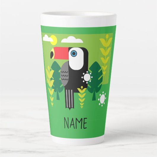 Toucan Tropical Bird Latte Mok (Voorkant)
