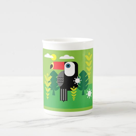 Toucan Tropical Bird Porselein Kop (Voorkant)