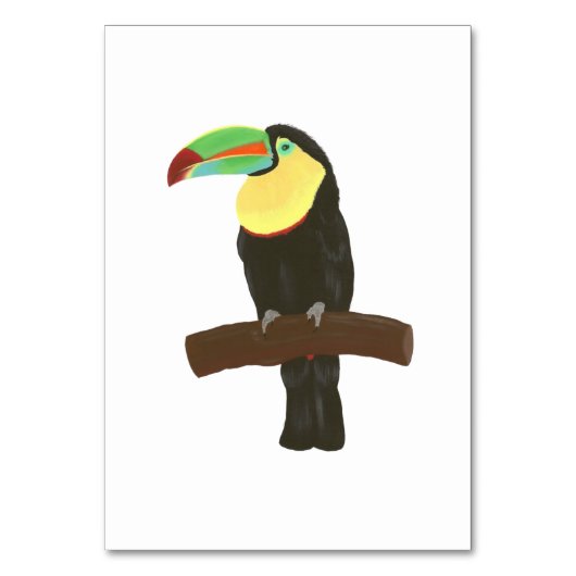 Toucan Tropical Bird Reading Flashcards voor volwa Kaart (Voorkant)