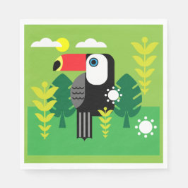 Toucan Tropical Bird Servet