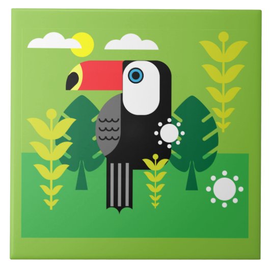 Toucan Tropical Bird Tegeltje (Voorkant)