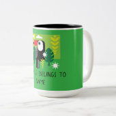 Toucan Tropical Bird Tweekleurige Koffiemok (Voorkant rechts)