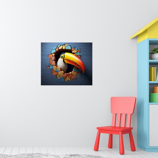 Toucan Tropical Break out of Wall Poster Print (Kinderkamer 1)