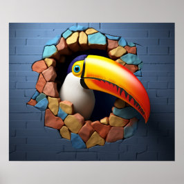 Toucan Tropical Break out of Wall Poster Print