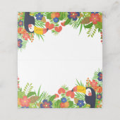 Toucan & Tropical Flowers Plaatskaartje (Buitenkant ongevouwen)