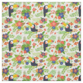 Toucan & Tropical Flowers Stof (Swatch)