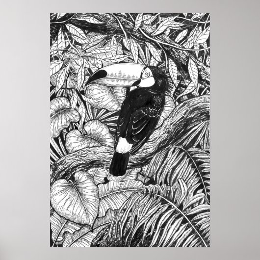 Toucan tropical garden poster (Voorkant)