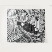 Toucan tropical garden wandkleed (Voorkant (horizontaal))