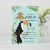 Toucan Tropical Invitation Kaart (Staand voorkant)
