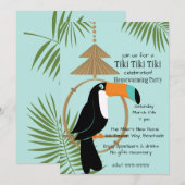 Toucan Tropical Invitation Kaart (Voorkant / Achterkant)