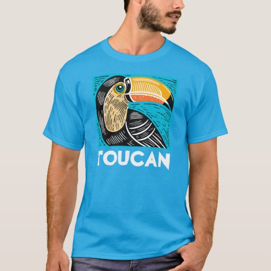 Toucan Tropical Island Vakantie T-shirt (Voorkant)